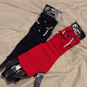 AsOne Style Transformer fingerless gloves, three pairs, black, tan and red